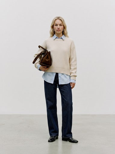 Goldie Ribbed Sweater (Birch)