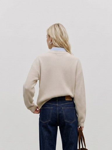 Goldie Ribbed Sweater (Birch)