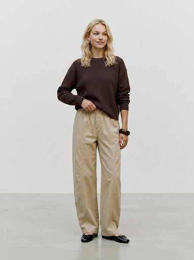 Goldie Ribbed Sweater (Chocolate Torte)