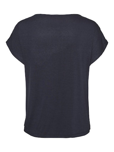 Merle Satin Mix Top (Navy) - 25% OFF AT CHECKOUT - FINAL SALE