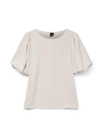 Malva Balloon Sleeve Blouse (Pumice Stone)