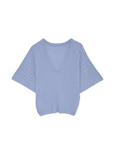 Barbados V Back Sweater (Brunnera Blue)