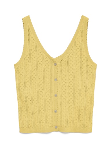 Lexie Button Down Knit Reversible Tank (Golden Haze)