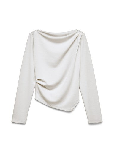 Mille Boatneck Asymmetrical Top (Bright White)