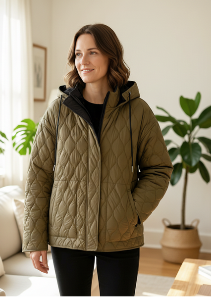Cori Reversible Jacket (Taupe/Black)