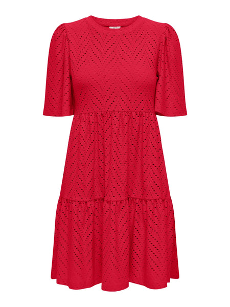 Carla Tiered Dress (Red)