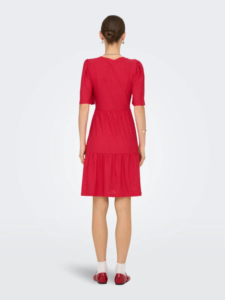 Carla Tiered Dress (Red)