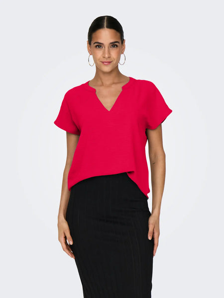 Liona Woven Blouse (Red)