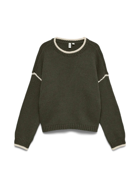 Margot Cotton Blend Sweater (Forest Night)