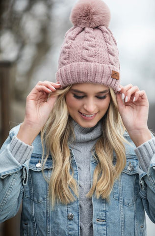 Britt's Knits Classic Pom Hat - 4 Colour Options