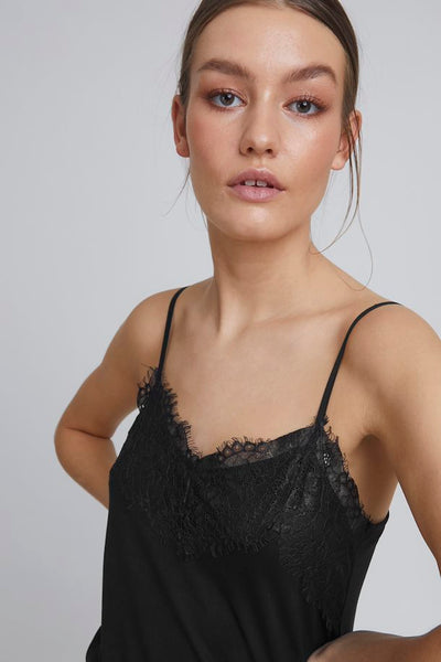 Lika Modal Lace Cami (Black)