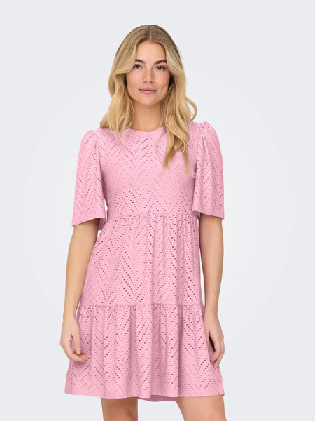 Carla Tiered Dress (Fairytale Pink)