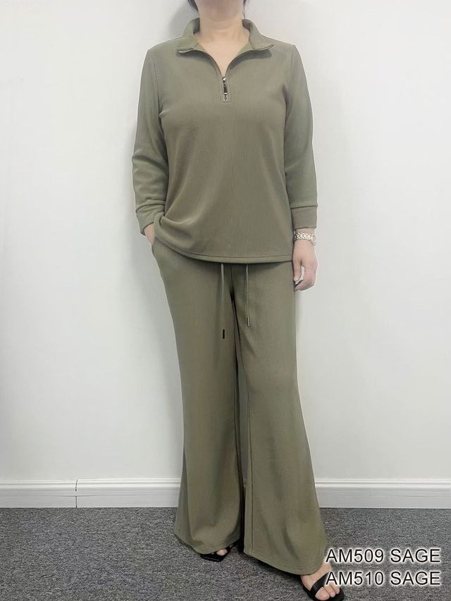 Marion Quarter Zip Top (Sage)