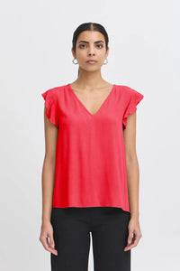 Marrakech Keyhole Blouse (Geranium)