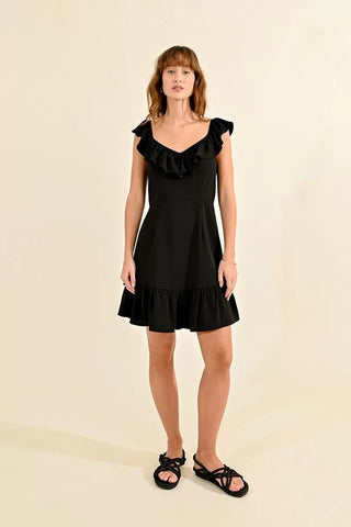 Emma Fit and Flare Dress (Black)