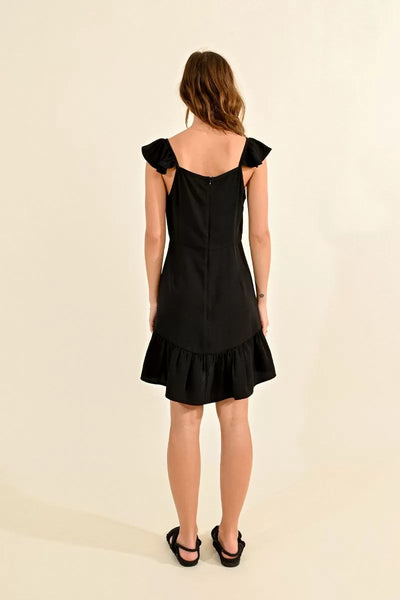 Emma Fit and Flare Dress (Black)