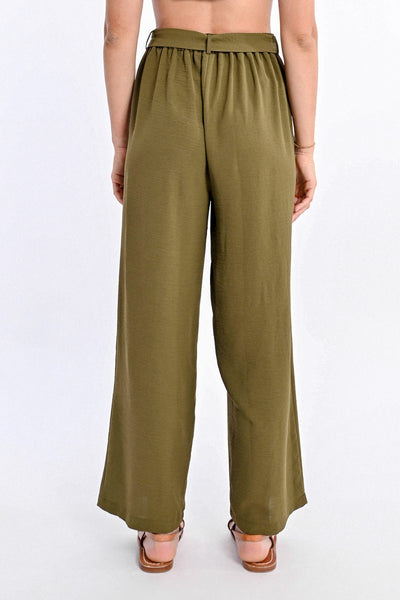 Mellie Tie Pant (Khaki Green)