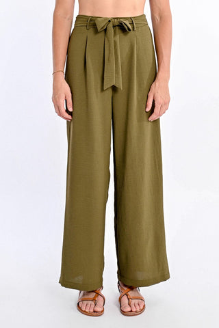 Mellie Tie Pant (Khaki Green)