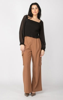 Isabella Wide Leg Cargo Pant (Glazed Ginger)