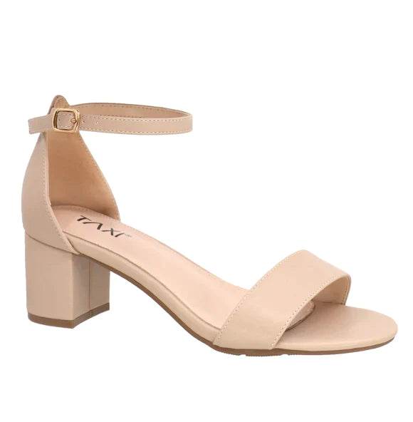 Macy Block Sandal (Beige)