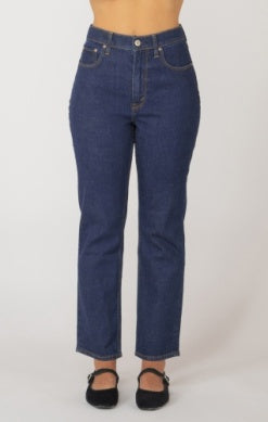 Dena Straight Leg Ankle Jean (Dark Wash)