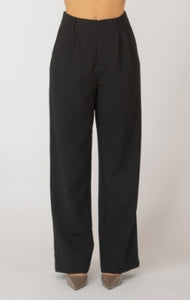 Monica Wide Leg Trouser (Black)