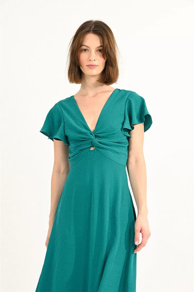 Marie Maxi Dress (Emerald Green)