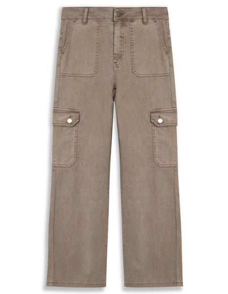 Erika Wide Leg Cargo Jean (Mocha)