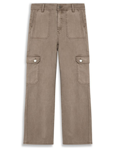Erika Wide Leg Cargo Jean (Mocha)