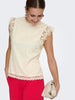 Lotas Lace Applique Top (Cloud)