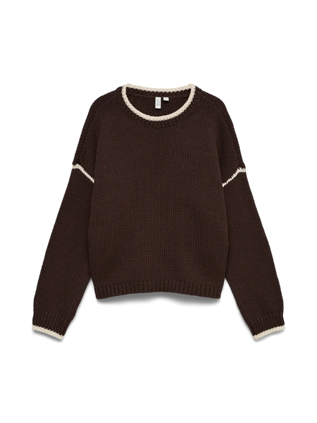 Margot Cotton Blend Sweater (Chocolate Torte)
