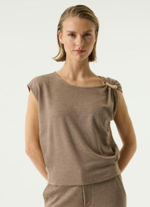 Gail Detail Tank (Brown Melange)