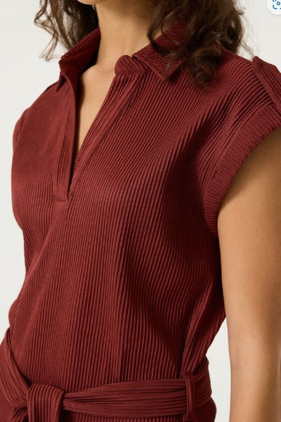 Maureen Textured Dress (Red)