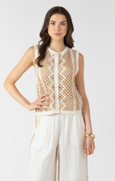 Marlowe Open Work Sweater Tank
