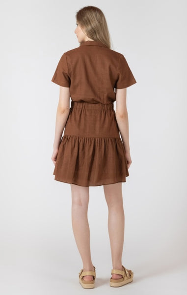 Sophie Tencel Dress (Soft Brown)
