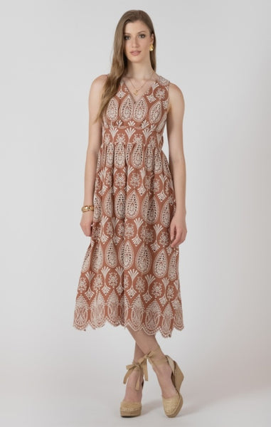 Maureen Eyelet Dress (Sandy)
