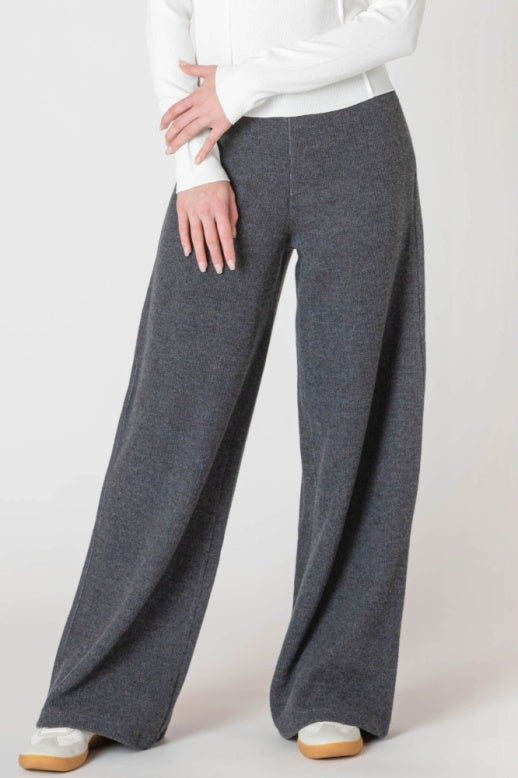 Analise Wide Leg Pant (Charcoal Heather)