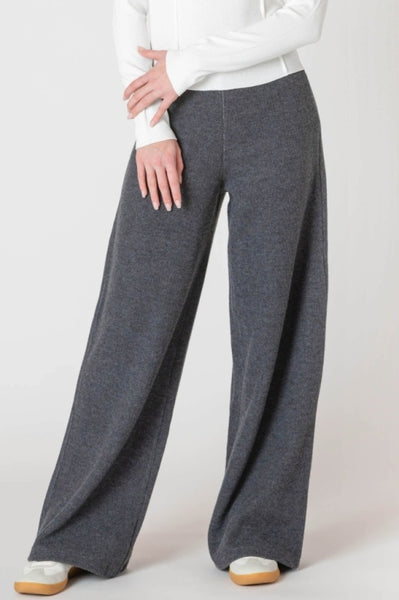 Analise Wide Leg Pant (Charcoal Heather)
