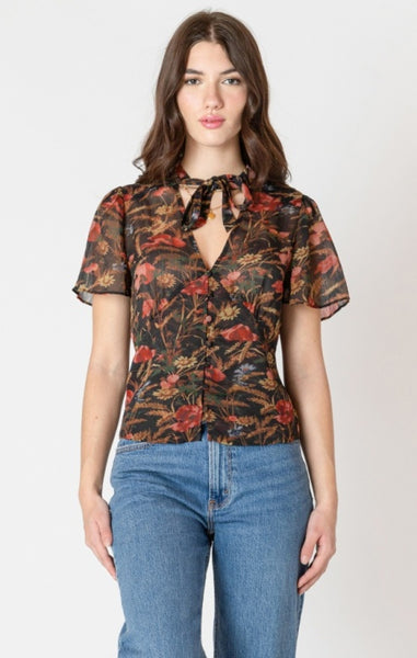 Aubrey Chiffon Printed Blouse