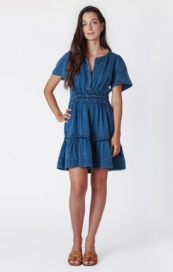 Olivia Denim Effect Dress