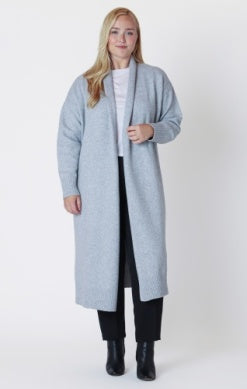 PLUS Jodi Longline Open Cardigan (Grey Melange)