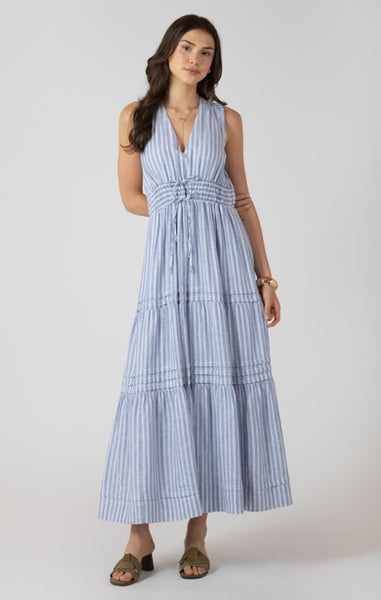 Mina Striped Chambray Dress