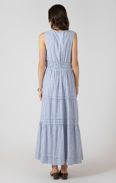 Mina Striped Chambray Dress