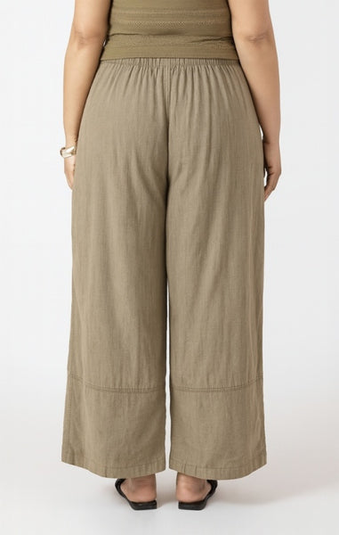 PLUS Marissa Linen Blend Pant (Faded Olive)