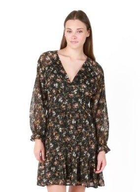 Nina Floral  Faux Wrap Dress