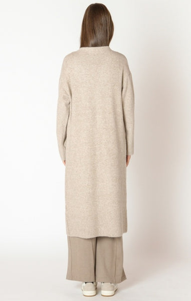 Jodi Longline Open Cardigan (Oatmeal Melange)