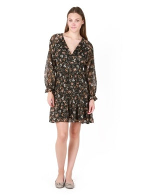 Nina Floral  Faux Wrap Dress