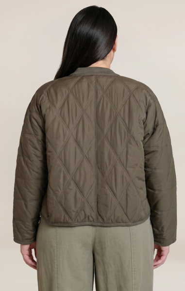 PLUS Lara Quilted Jacket (Khaki Green)