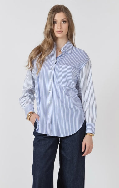 Nida Button Down Colour Block Shirt