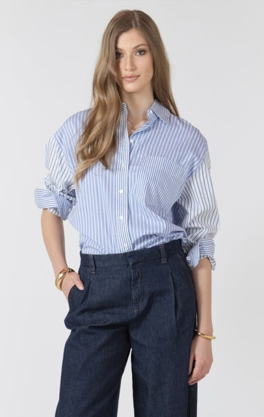 Nida Button Down Colour Block Shirt